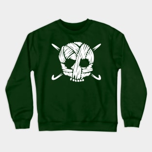 Funny Chrochet - Wool Skull with Crochet hooks Crewneck Sweatshirt